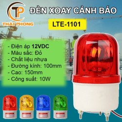 Đèn quay cảnh báo LED LTE-100 12V/24V/220V Đỏ