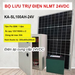Bộ lưu trữ điện năng lượng mặt trời hệ 24V 100Ah KA-SL100Ah-24V