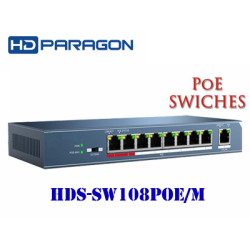 Switch cấp nguồn PoE 8 Port HDS-SW108POE/M