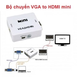 Bộ chuyển đổi tín hiệu VGA sang HDMI mini Converter 