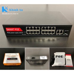 Smart switch POE 16 cổng + 2 Uplink + 1 SFP SW16K-POE dành cho camera IP